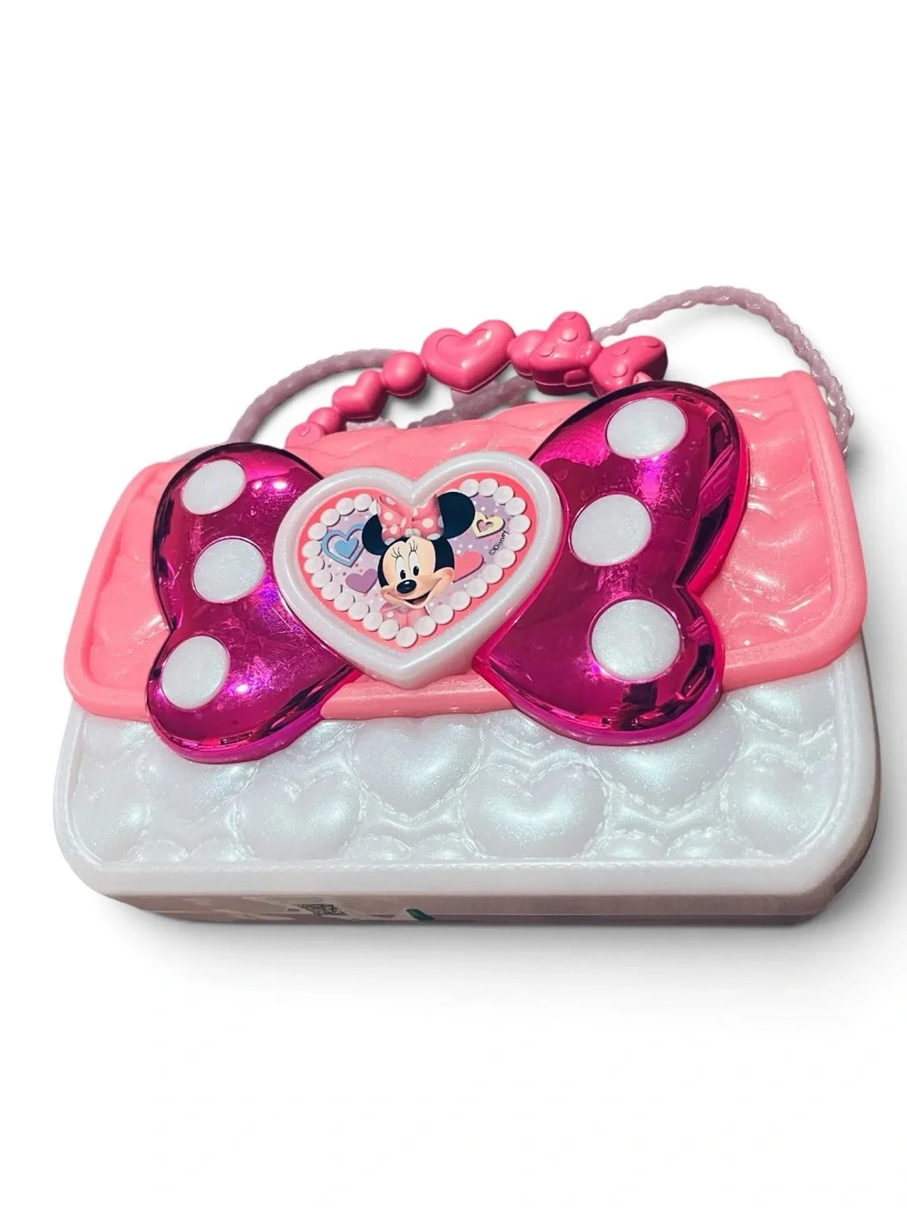 Disney Mouse Minnie Bowfabulous Purse Pink and White